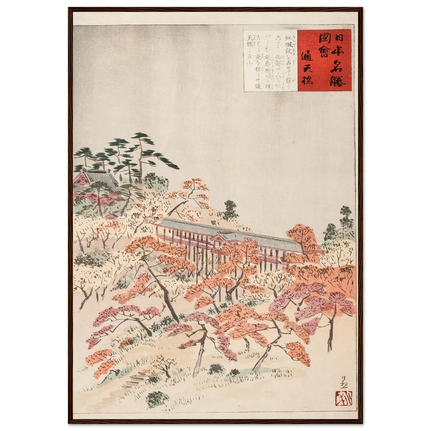 The Bridge Tsūtenkyō, Kyoto (1896) Art Print | Kobayashi Kiyochika-Quipham Collections