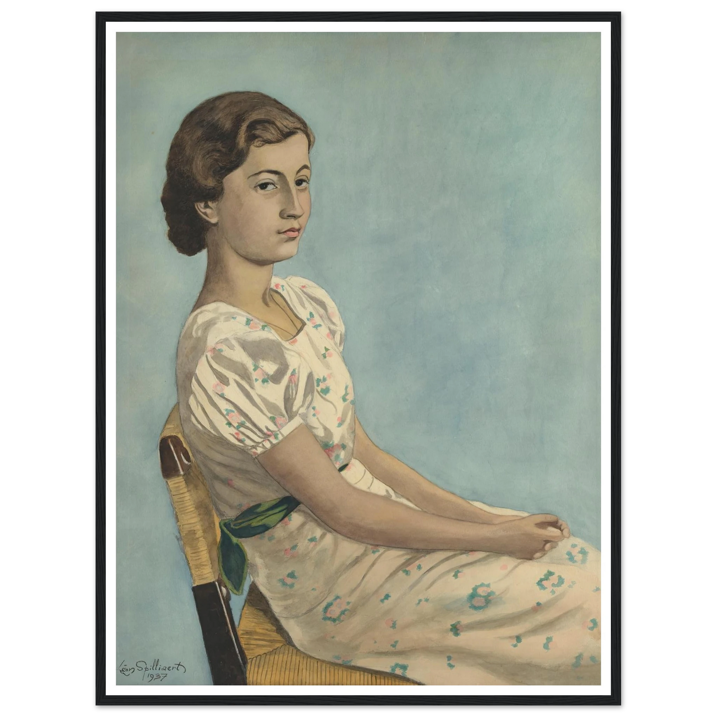 Portret van Mejuffrouw Simonne Kremer (1937) Art Print | Leon Spilliaert-Quipham Collections