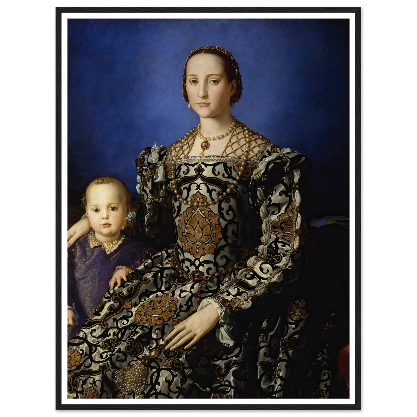 Portrait Of Eleanor Of Toledo With Her Son Giovanni De’ Medici (1544-1545) Art Print | Agnolo Bronzino-Quipham Collections