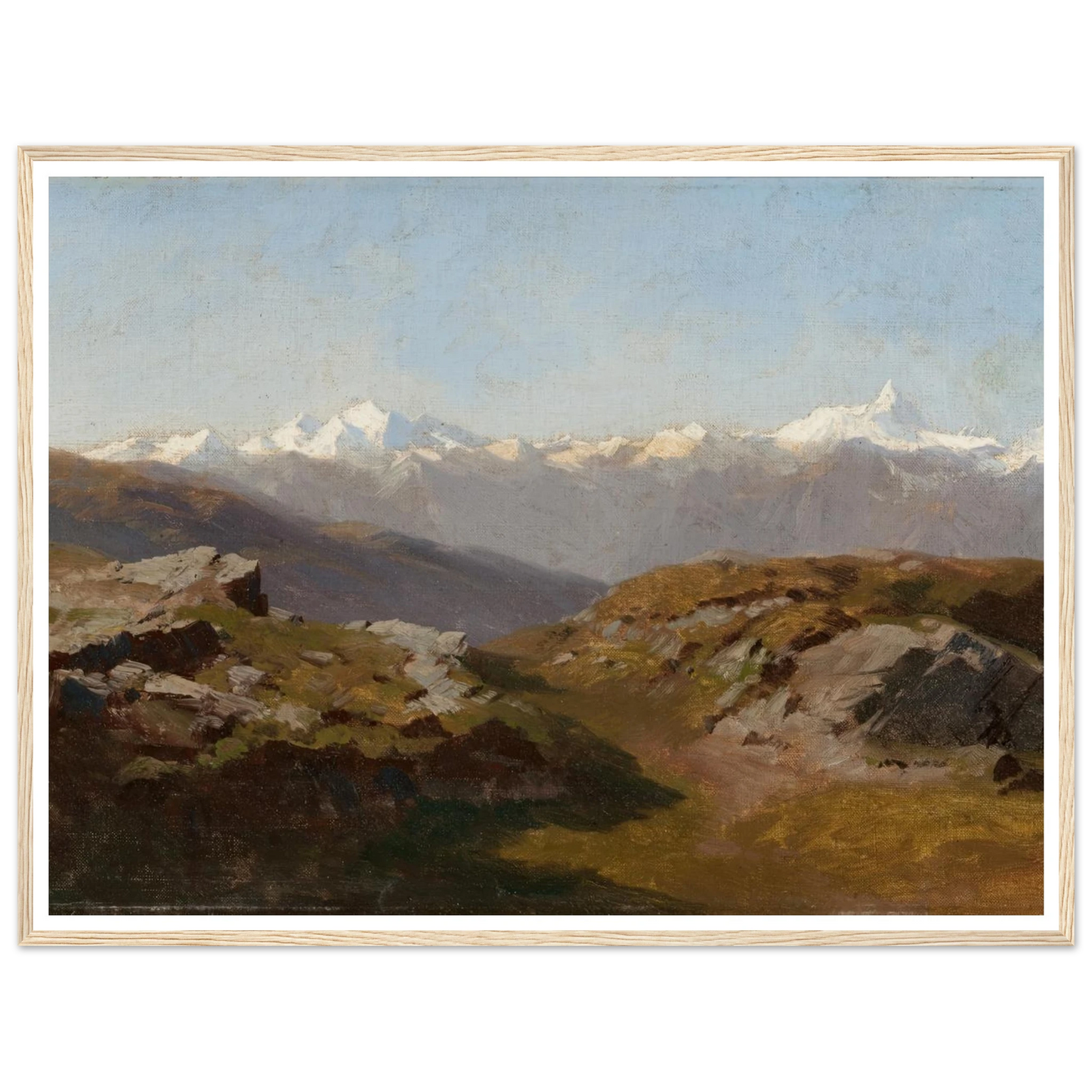 Snow-Capped Peaks Art Print | Hermann Ottomar Herzog-Quipham Collections