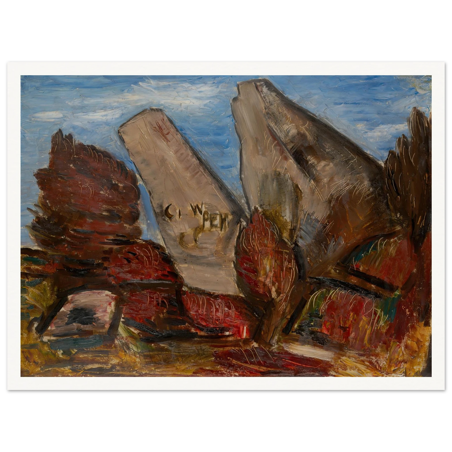 Whale’s Jaw, Dogtown Common, Cape Ann, Massachusetts (1934) Art Print | Marsden Hartley-Quipham Collections