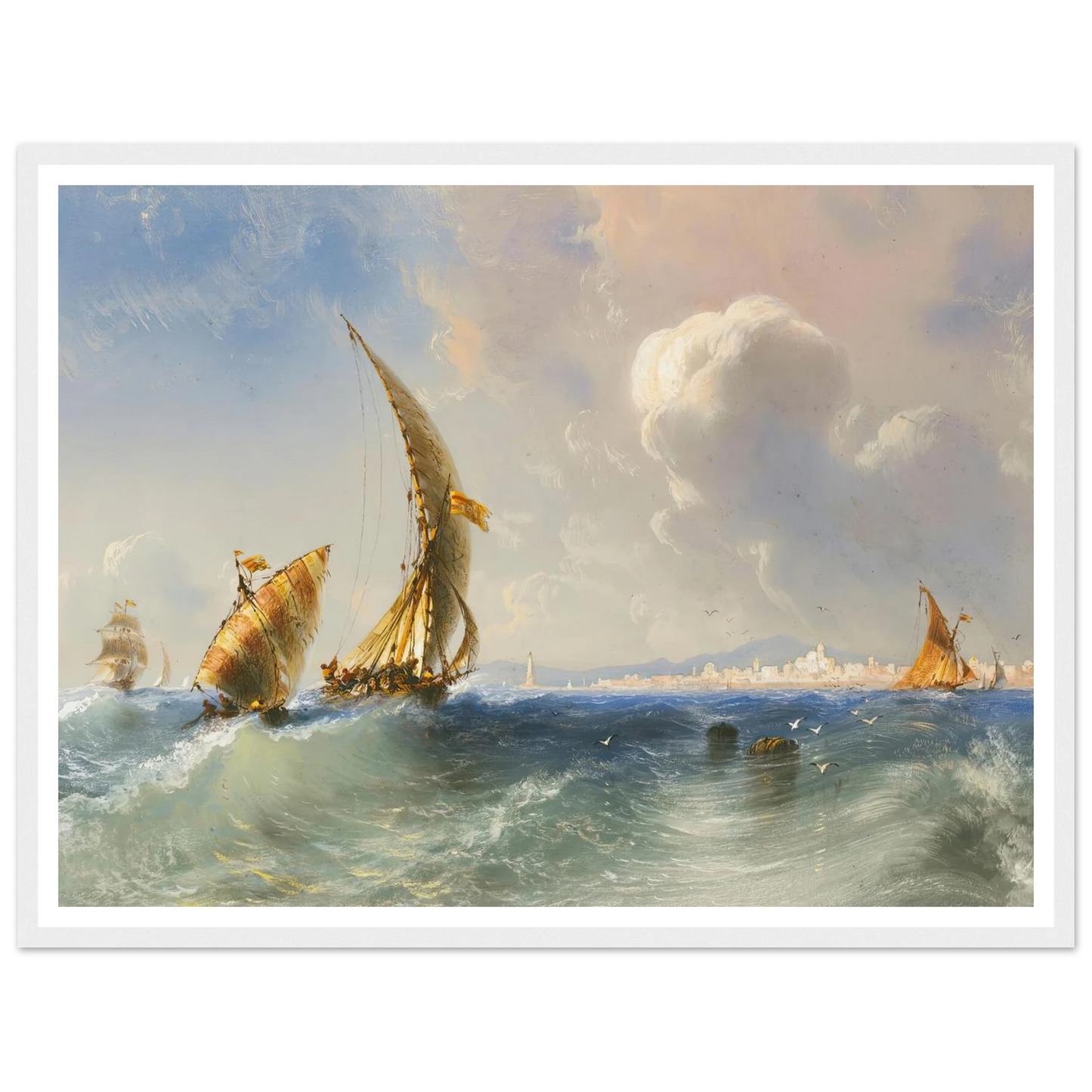 High Seas Near Alicante Art Print | Carlo Bossoli-Quipham Collections