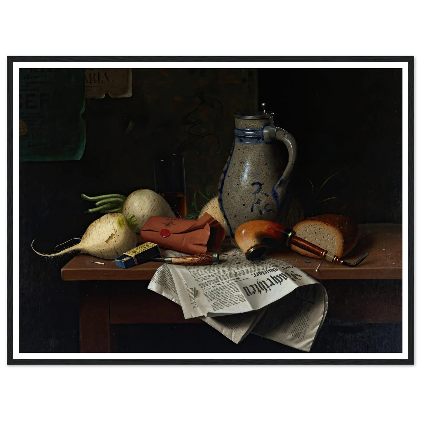 Munich Still Life (1882) Art Print | William Michael Harnett-Quipham Collections