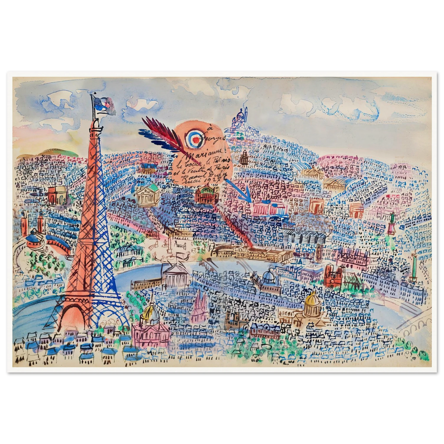 Livre d’or de Marianne (1927) Art Print | Raoul Dufy-Quipham Collections
