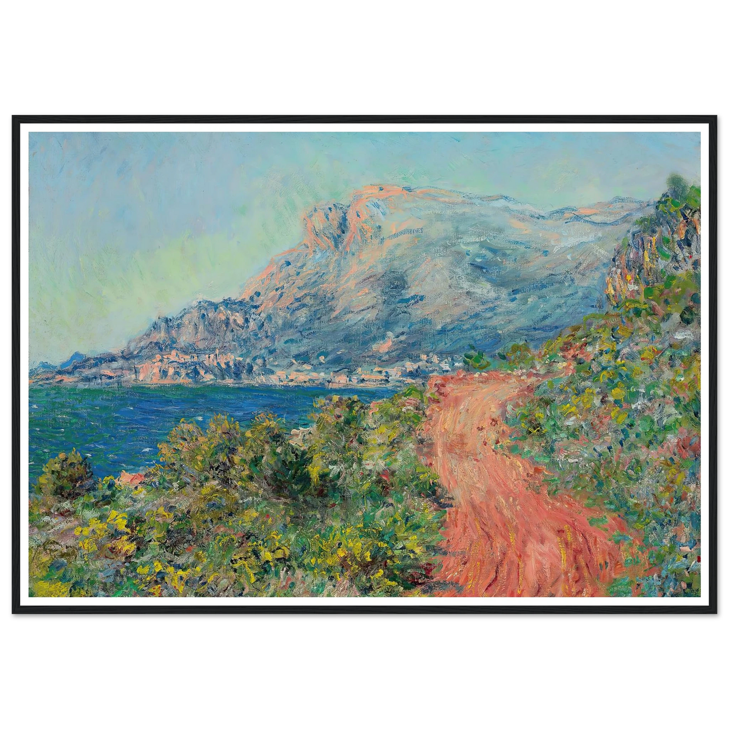 La route rouge près de Menton (1884) Art Print | Claude Monet-Quipham Collections