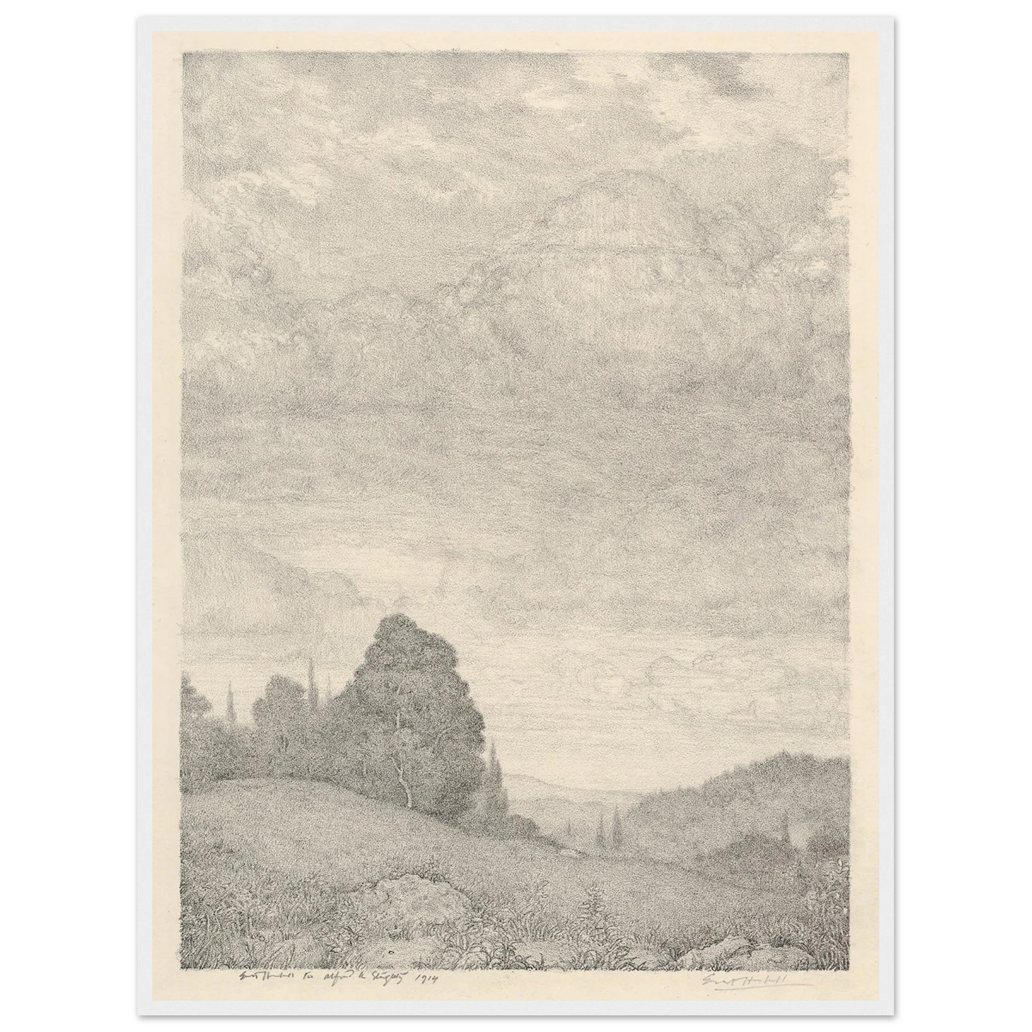 Landscape (1909) Art Print | Ernest Haskell-Quipham Collections
