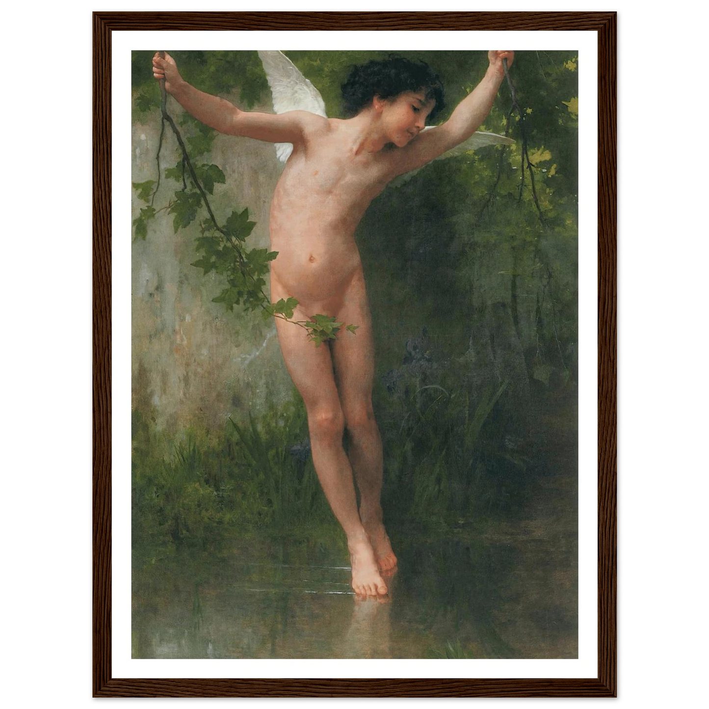 Cupid flying over water (1900) Art Print | William Bouguereau-Quipham Collections