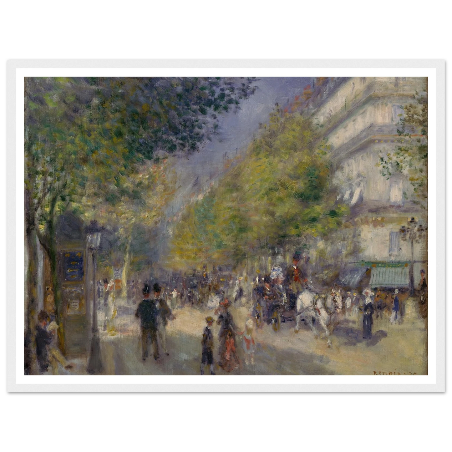 The Grands Boulevards Art Print | Pierre Auguste Renoir-Quipham Collections