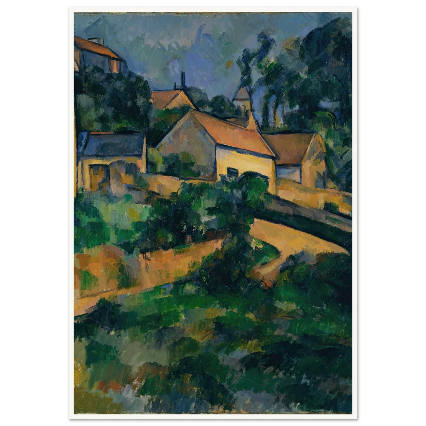 Turning Road at Montgeroult (1898) Art Print | Paul Cezanne-Quipham Collections