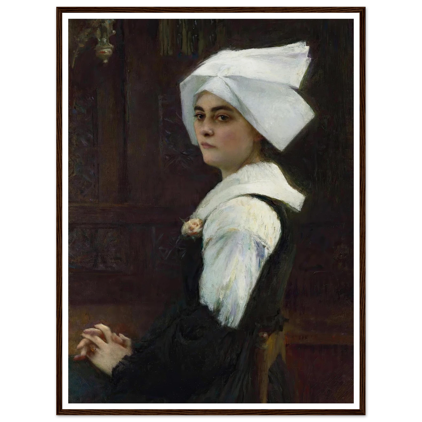 Breton Girl Art Print | Pascal Adolphe Jean Dagnan Bouveret-Quipham Collections