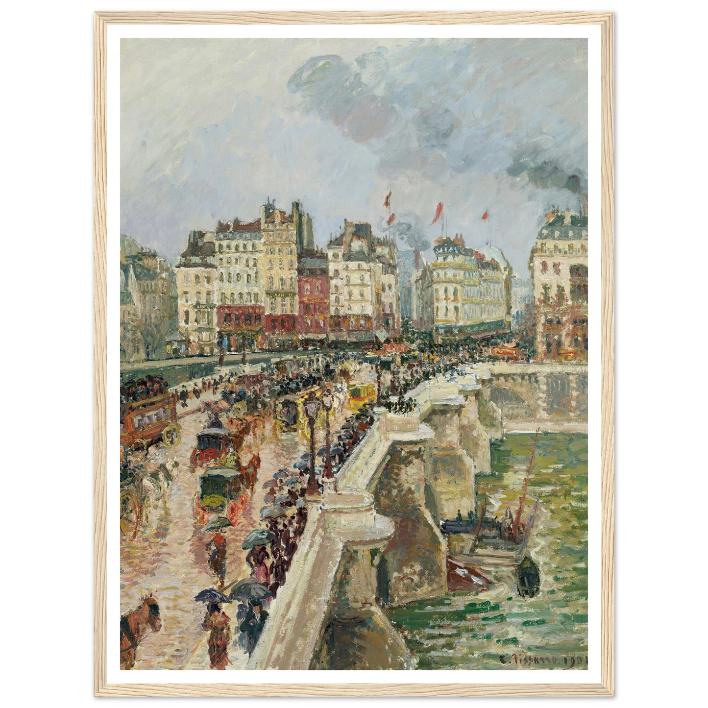 Le Pont-Neuf, après-midi de pluie (1901) Art Print | Camille Pissarro-Quipham Collections