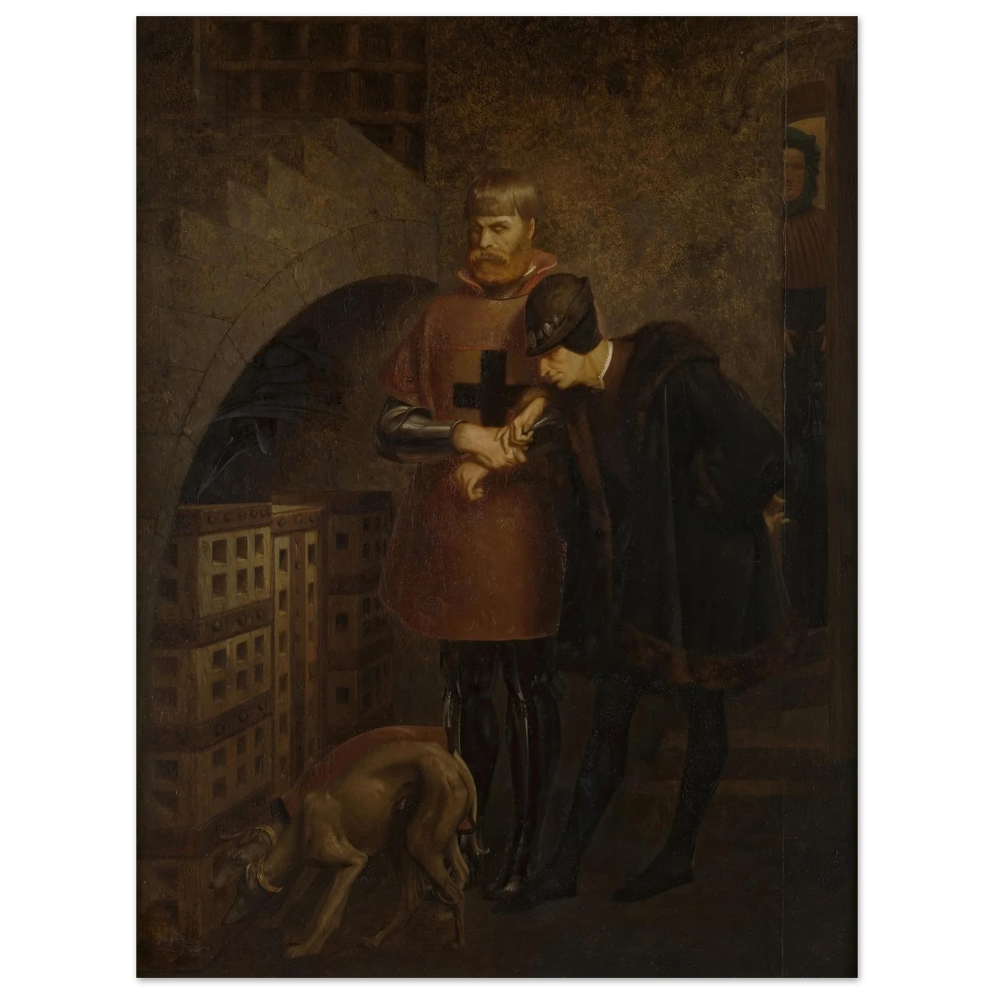 Louis XI of France visiting Cardinal Balue in his iron cage (1883) Art Print | Jean Leon Gerome-Quipham Collections
