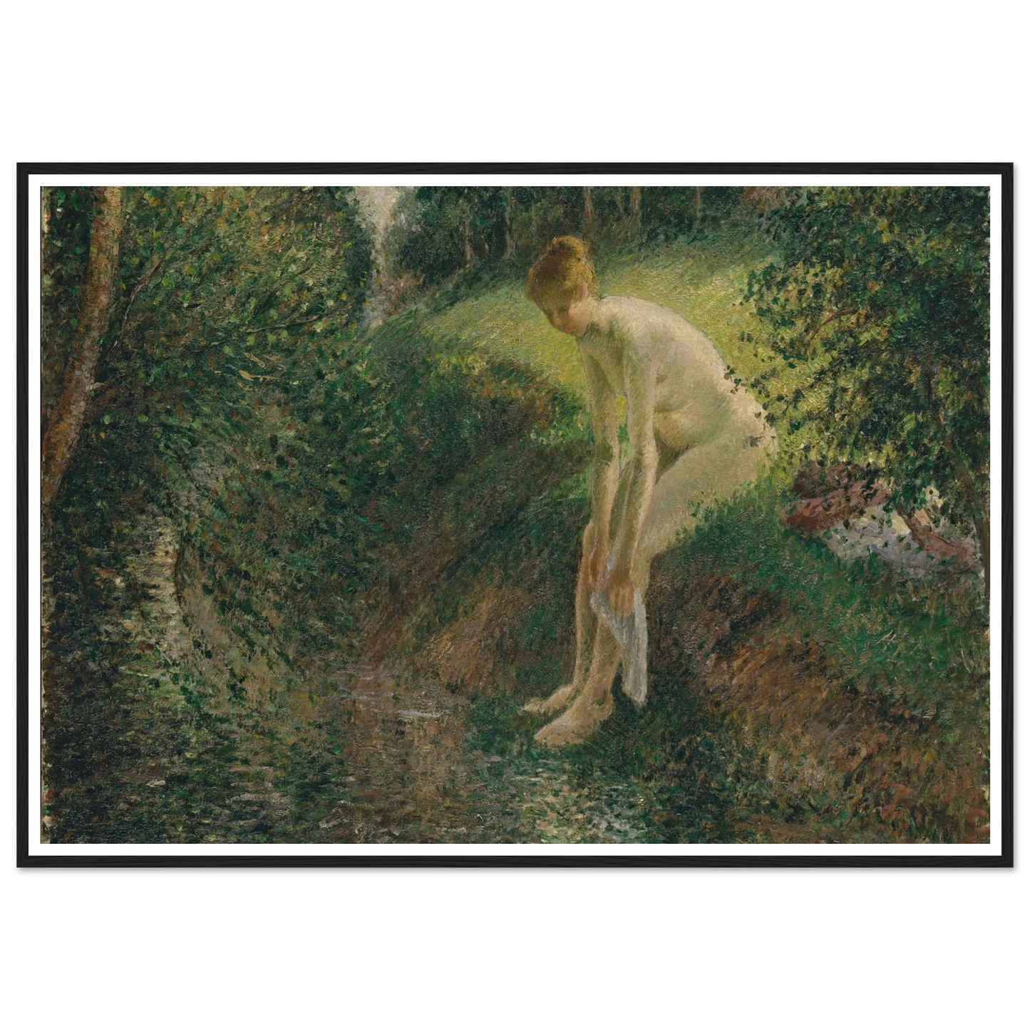 Bather in the Woods (1895) Art Print | Camille Pissarro-Quipham Collections