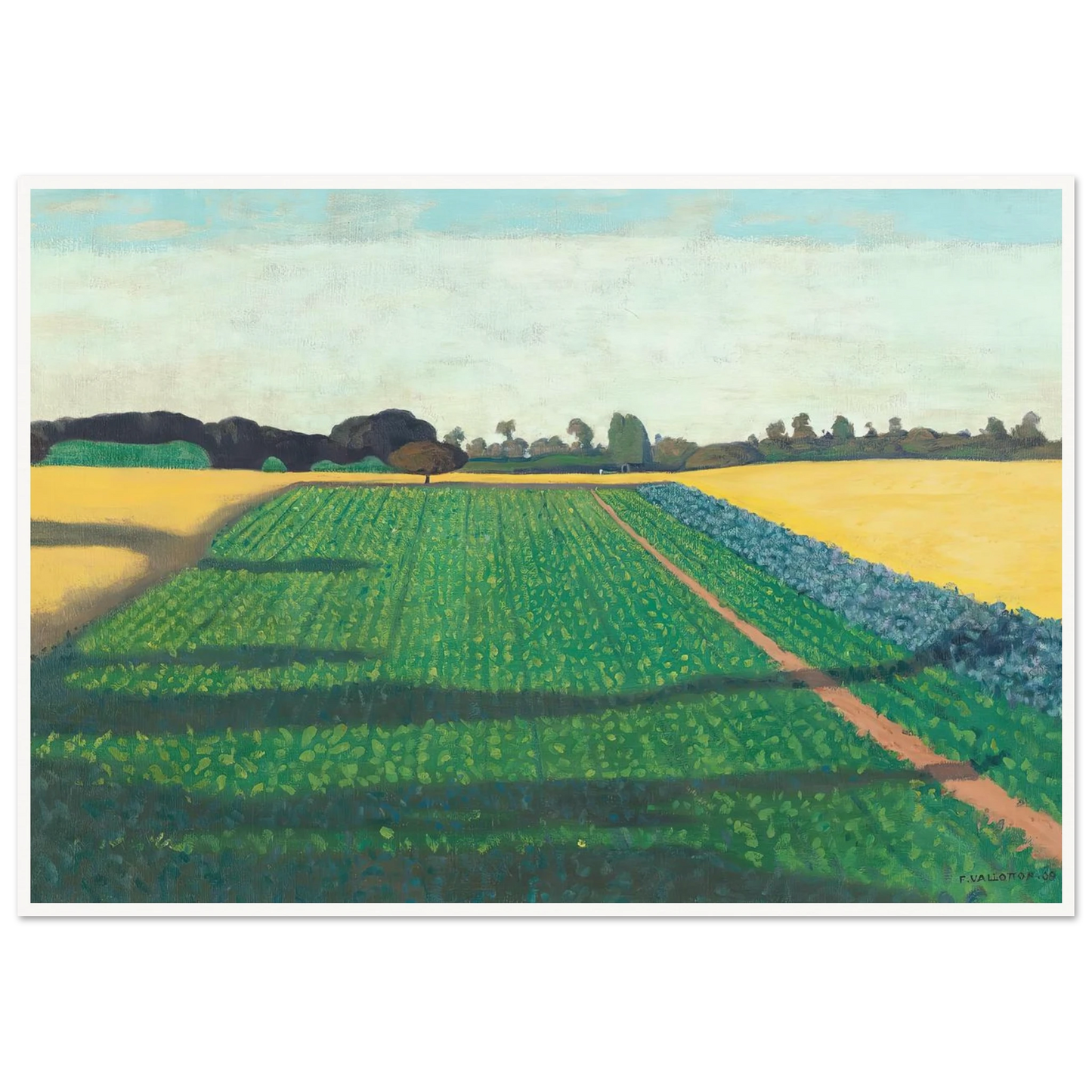 The Fields, Plateau Of Red Cross (1914) Art Print | Felix Vallotton-Quipham Collections
