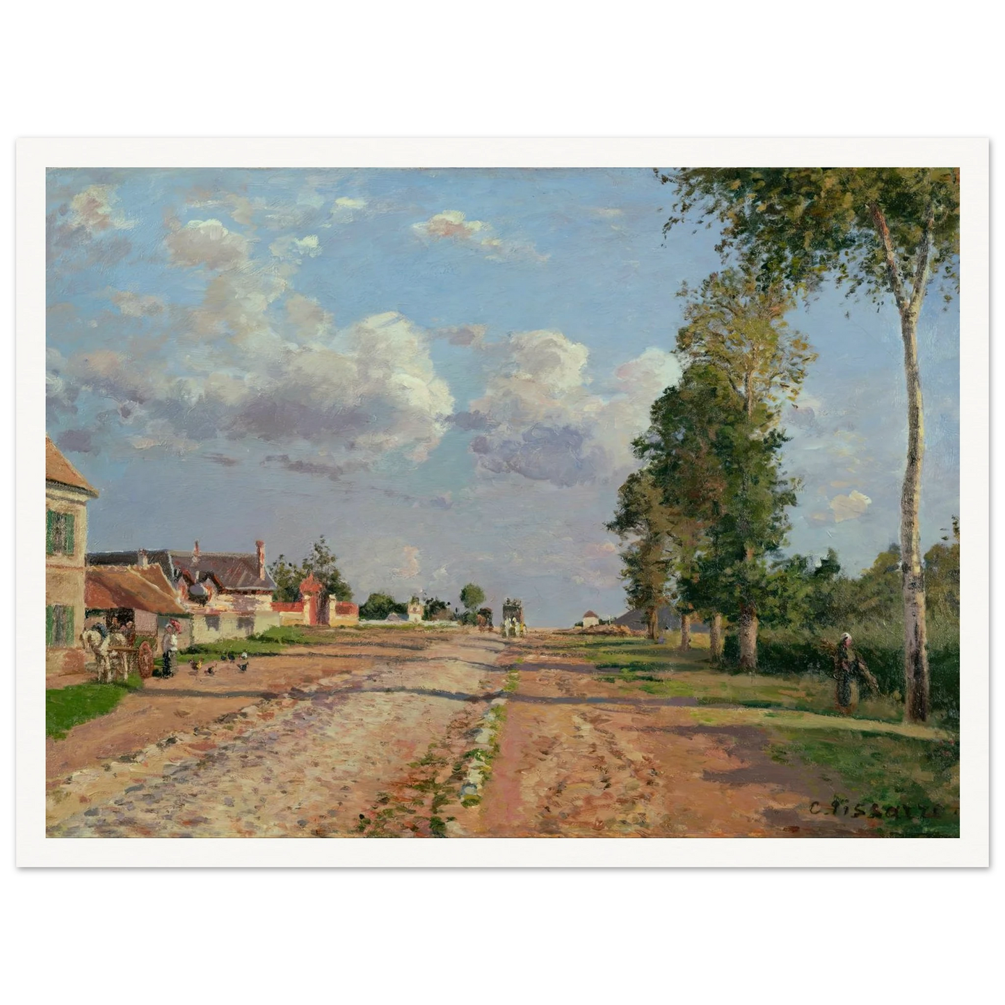 Route de Versailles, Rocquencourt (1871) Art Print | Camille Pissarro-Quipham Collections