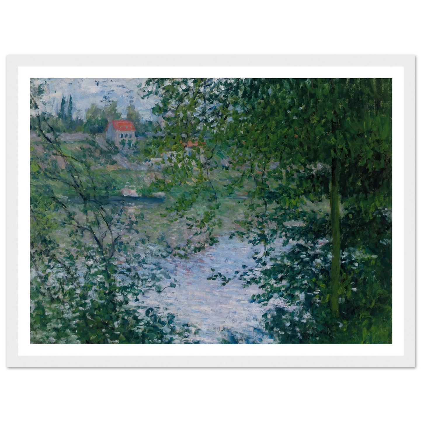 À Travers Les Arbres, Île De La Grande Jatte (1878) Art Print | Claude Monet-Quipham Collections