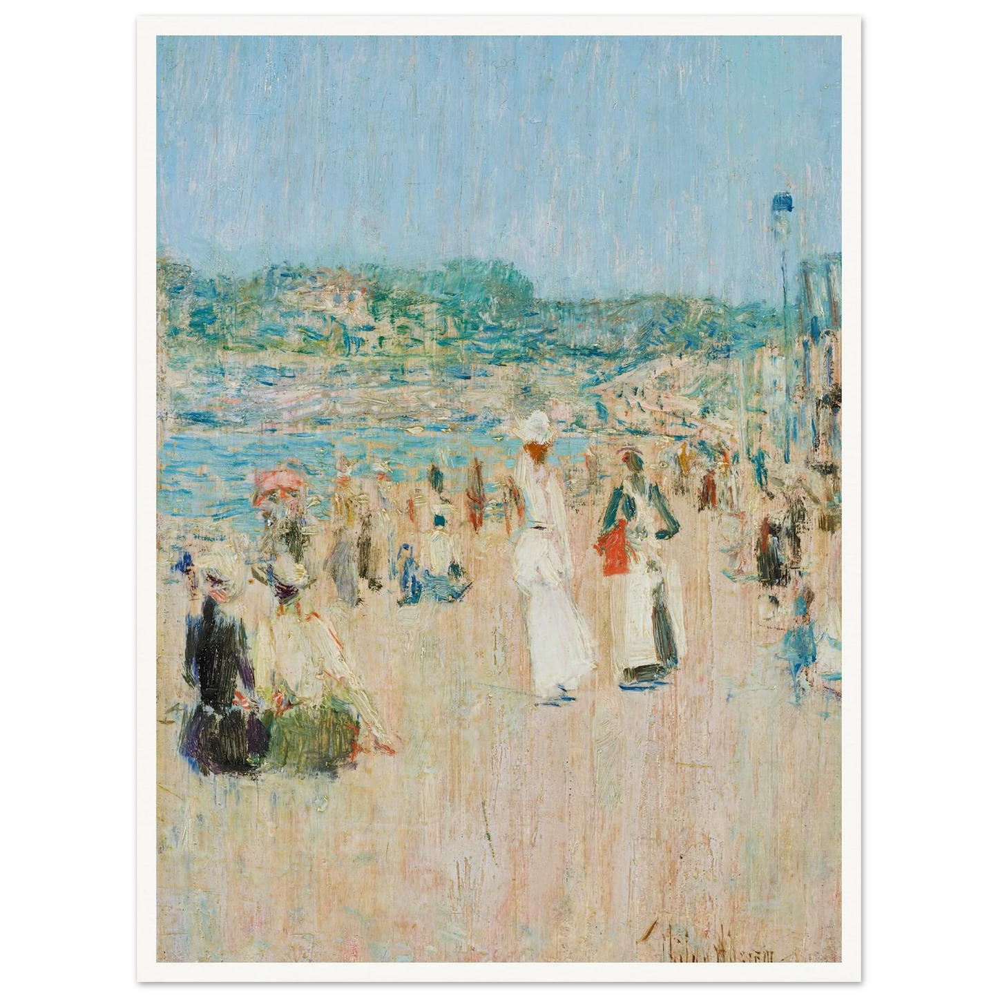 Beach at Newport (1901) Art Print | Childe Hassam-Quipham Collections