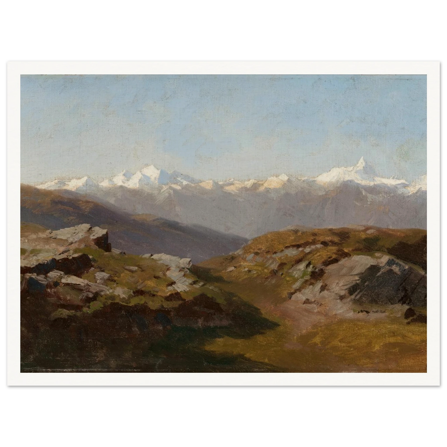 Snow-Capped Peaks Art Print | Hermann Ottomar Herzog-Quipham Collections