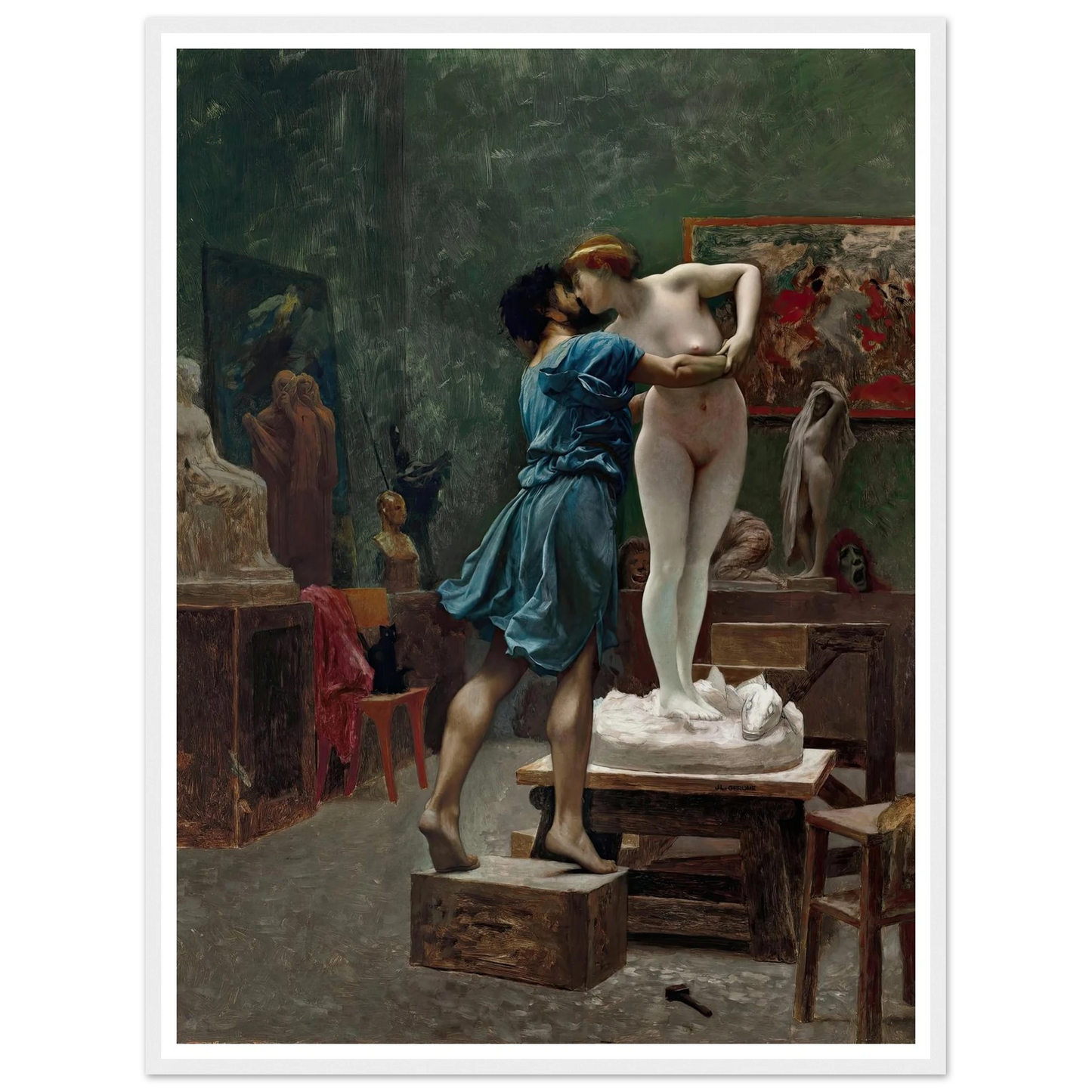 Pygmalion et Galatée, esquisse à l’huile (1890) Art Print | Jean Leon Gerome-Quipham Collections