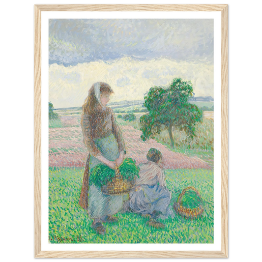 Paysannes portant un panier (1888) Art Print | Camille Pissarro-Quipham Collections