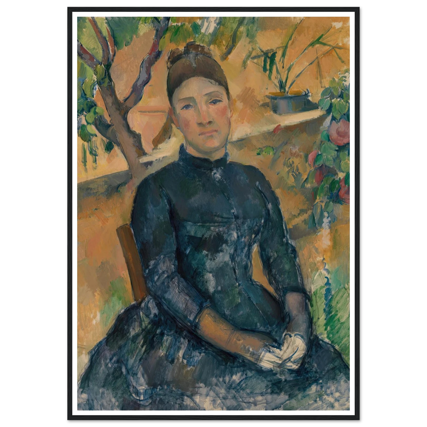 Madame Cézanne in the Conservatory (1891) Art Print | Paul Cezanne-Quipham Collections