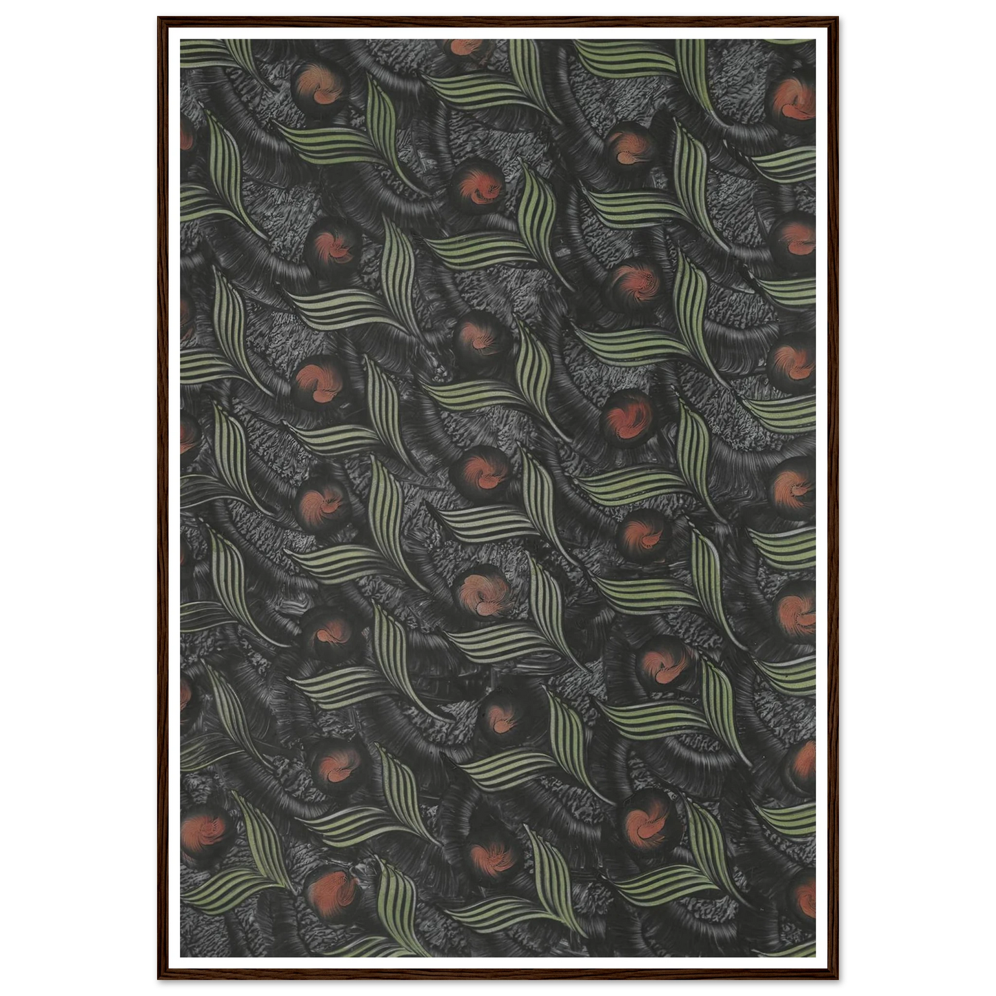 Kleisterpapier (mit Pfauenfedermotiven) (1890 - 1910) Art Print | Anker Kyster-Quipham Collections