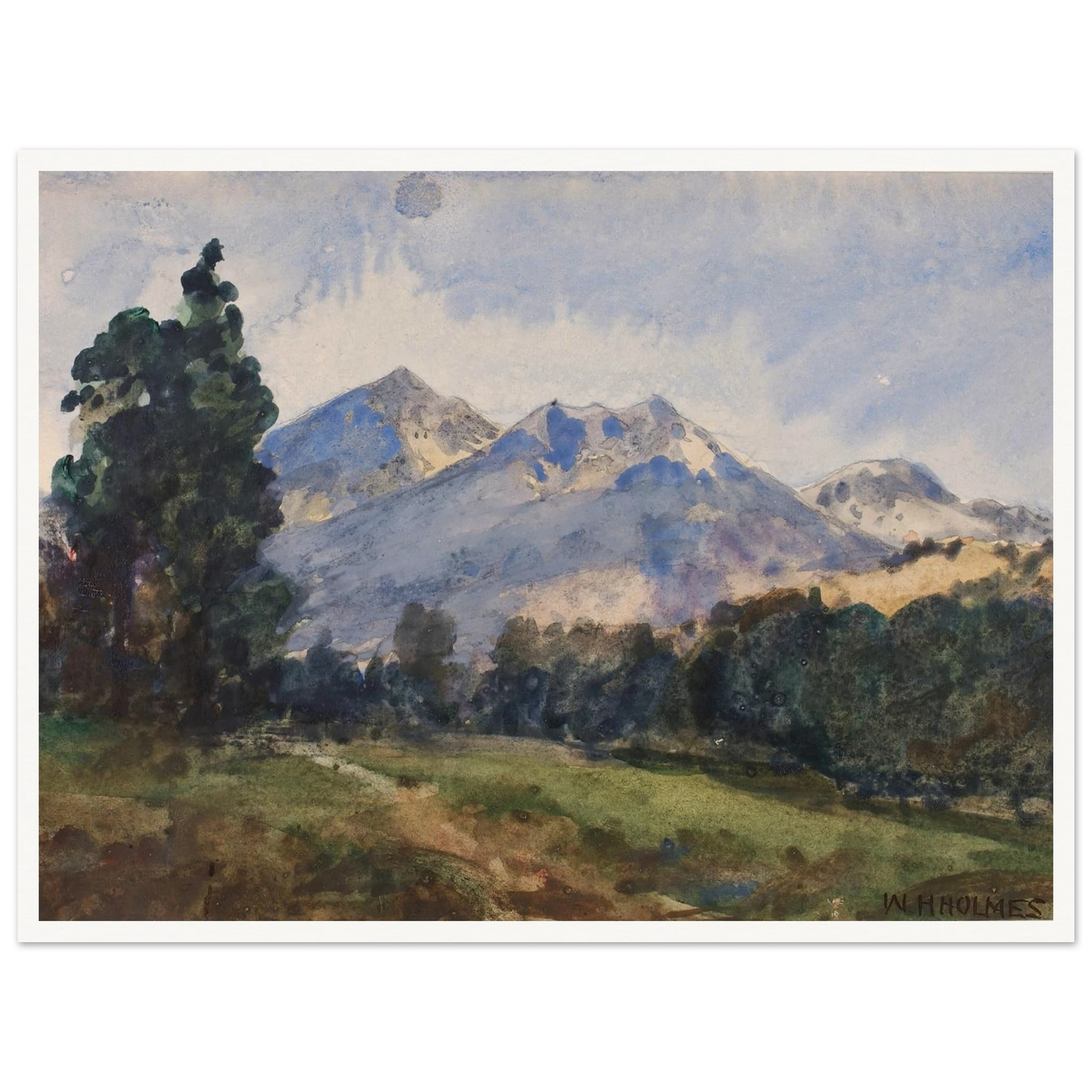 Wyoming Foot Hills (1921) Art Print | William Henry Holmes-Quipham Collections