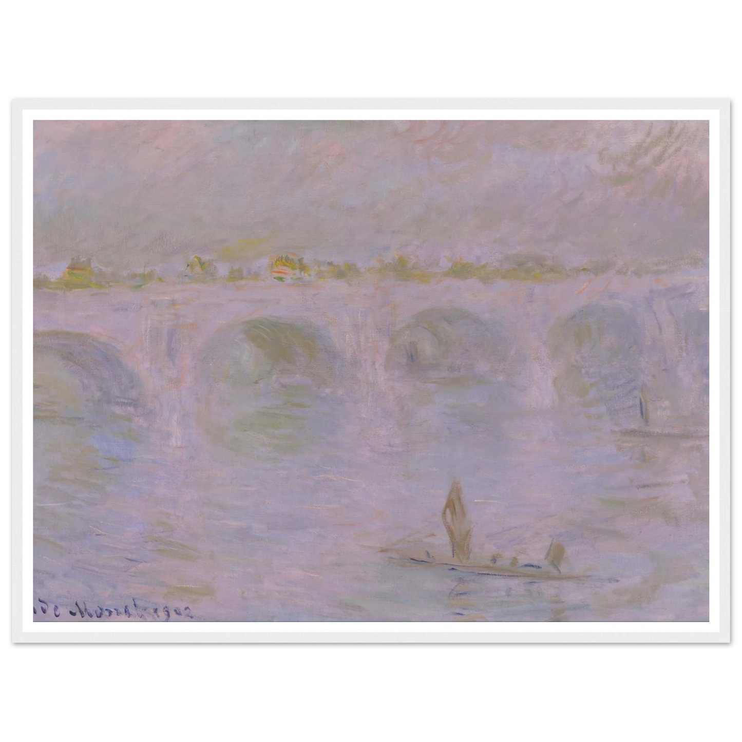 Waterloo Bridge in London (1902) Art Print | Claude Monet-Quipham Collections