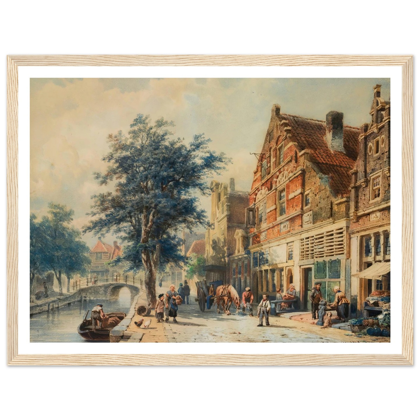 The Havendijk, Enkhuizen, In Summer (1868) Art Print | Cornelis Springer-Quipham Collections