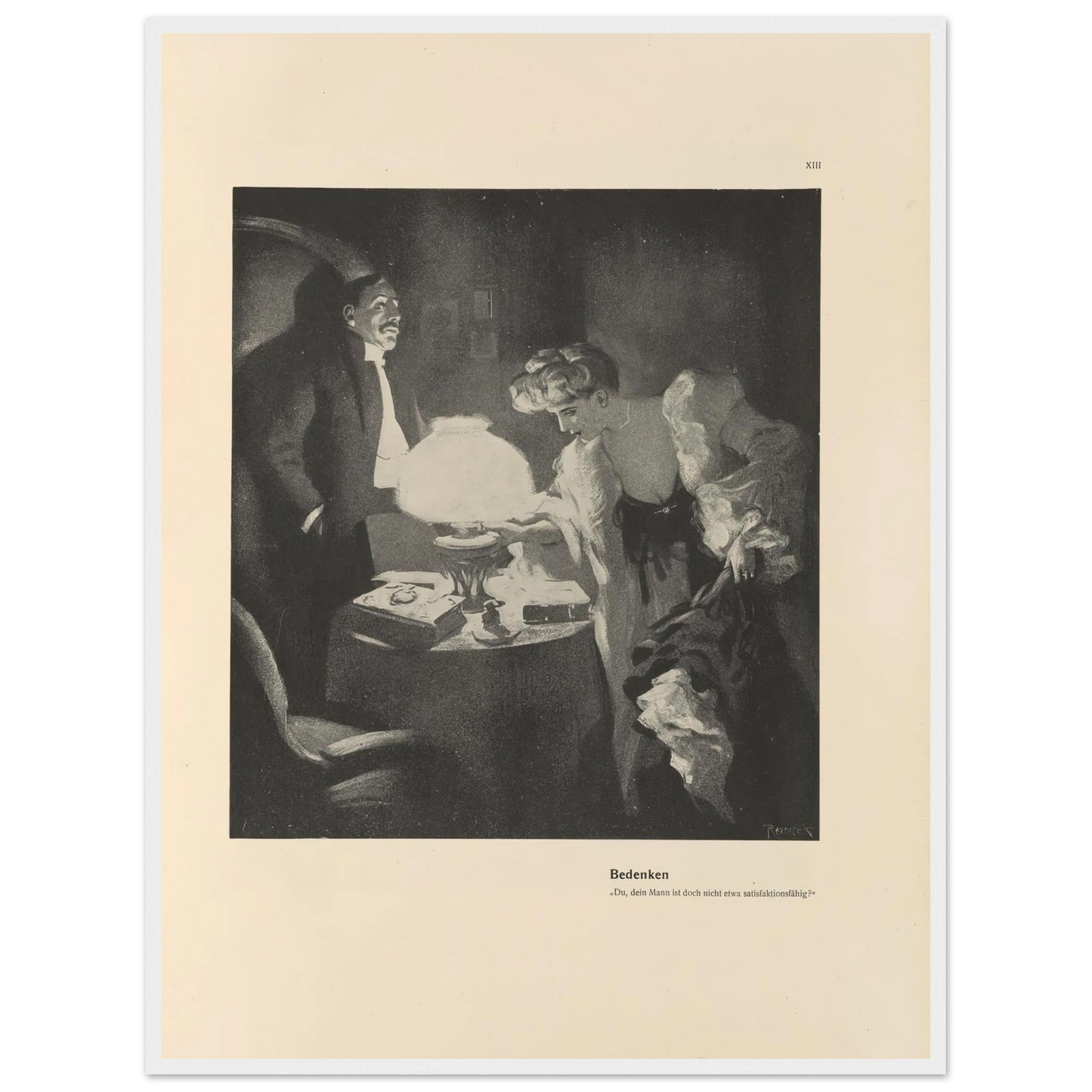 Bedenken (1908) Art Print | Ferdinand Freiherr von Reznicek-Quipham Collections