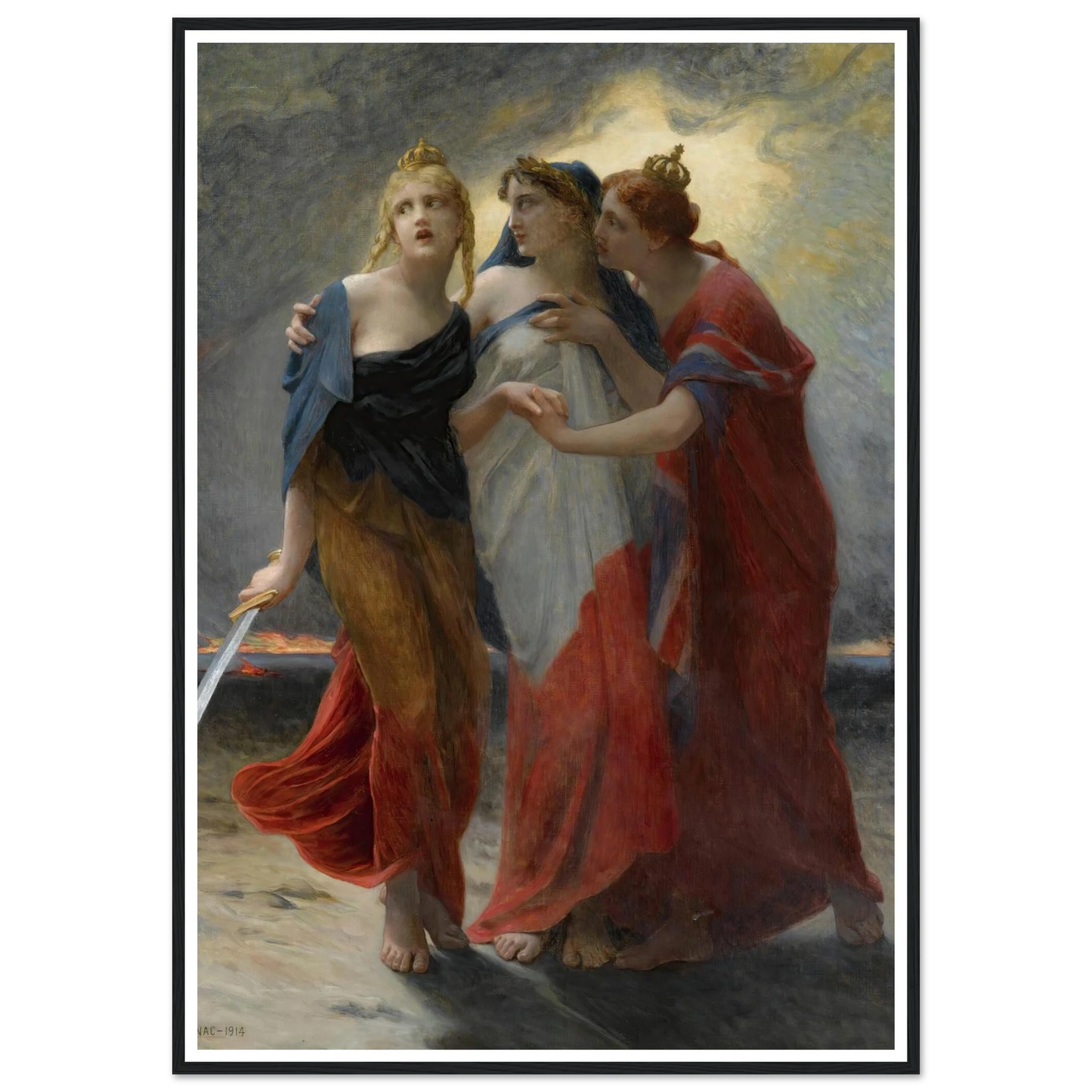 La Belgique, La France Et L’angleterre Devant L’invasion Allemande (1914) Art Print | Guillaume Seignac-Quipham Collections