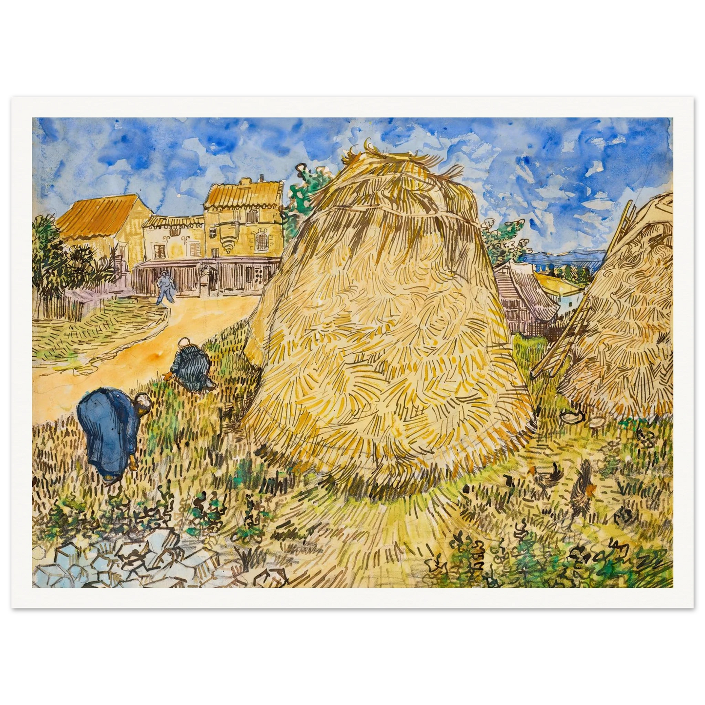 Meules de blé (1888) Art Print | Vincent van Gogh-Quipham Collections