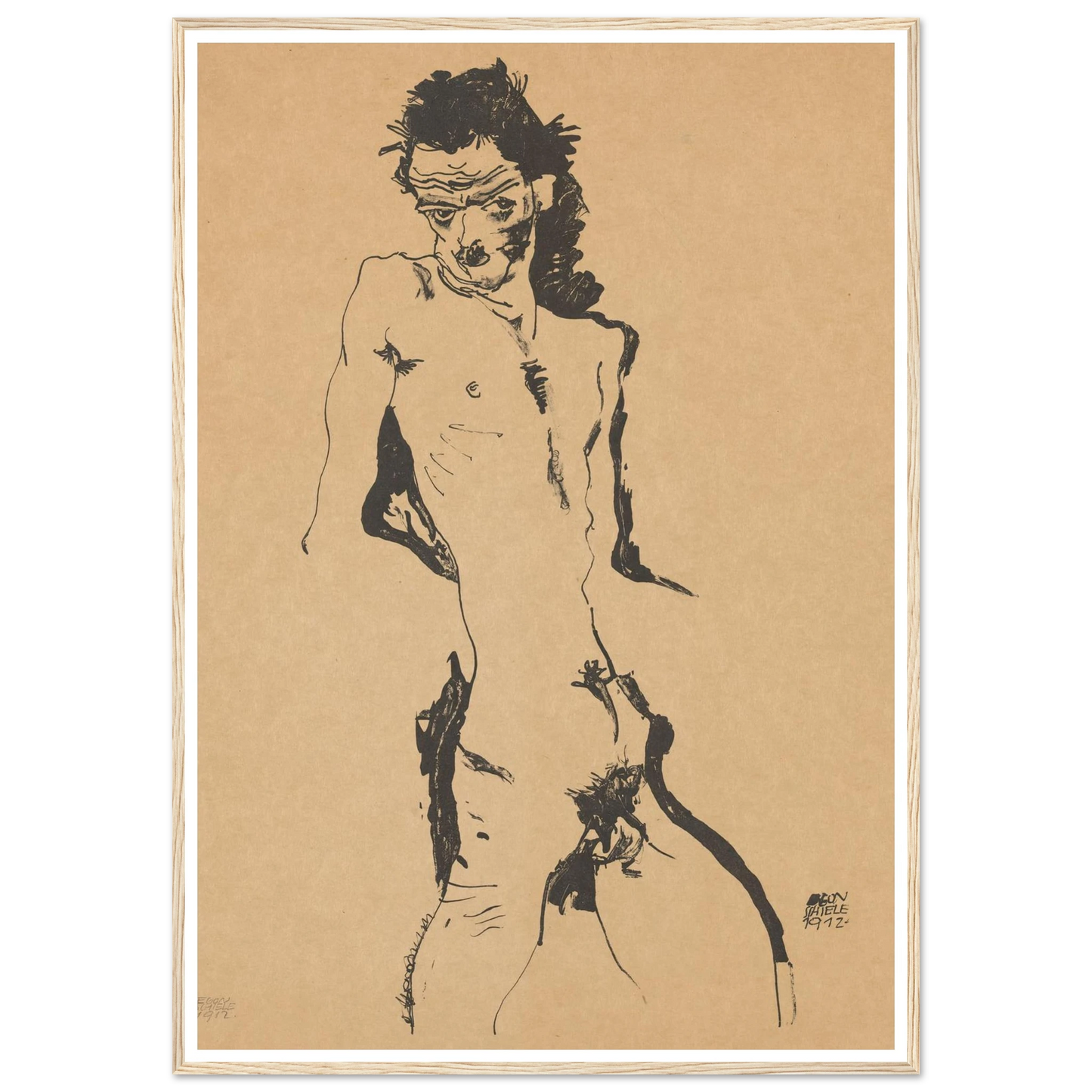 Selbstporträt (1988) Art Print | Egon Schiele-Quipham Collections