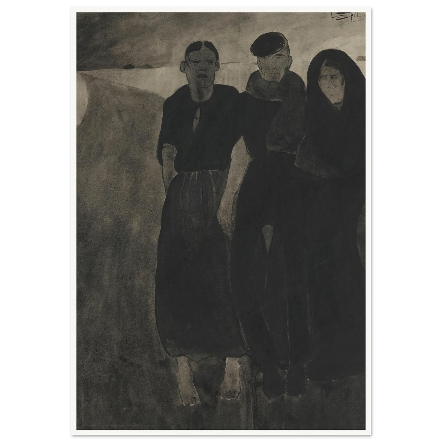 Fishermen And Women Art Print | Leon Spilliaert-Quipham Collections