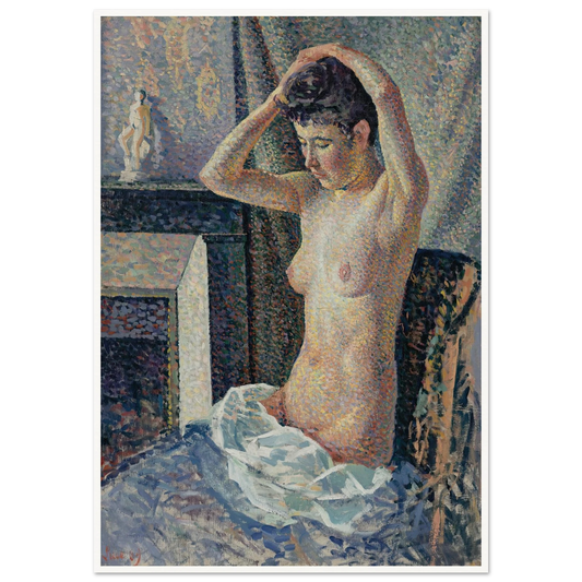 Nu se coiffant (1889) Art Print | Maximilien Luce-Quipham Collections
