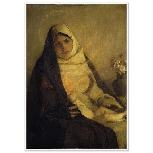 Madonna of the Rose (1885) Art Print | Pascal Adolphe Jean Dagnan Bouveret-Quipham Collections