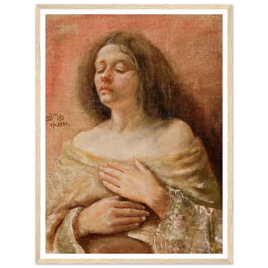 Portrait study of a woman (1881) Art Print | Jan Matejko-Quipham Collections