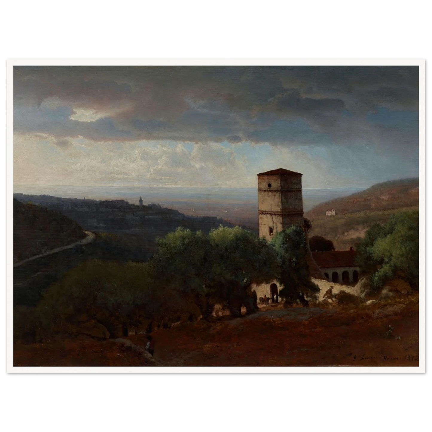 View of Rome from Tivoli (1872) Art Print | George Inness-Quipham Collections