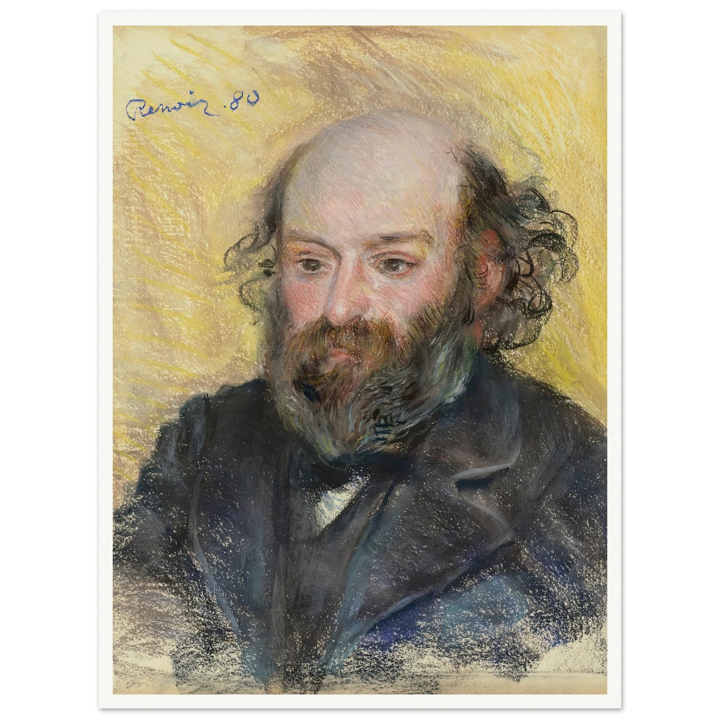 Portrait de Cézanne (1880) Art Print | Pierre Auguste Renoir-Quipham Collections