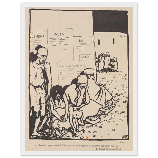 …Cedant au rayonnement de l’ame francaise,… Art Print | Felix Vallotton - Framed Poster - 30x40 cm / 12x16″ - Black frame