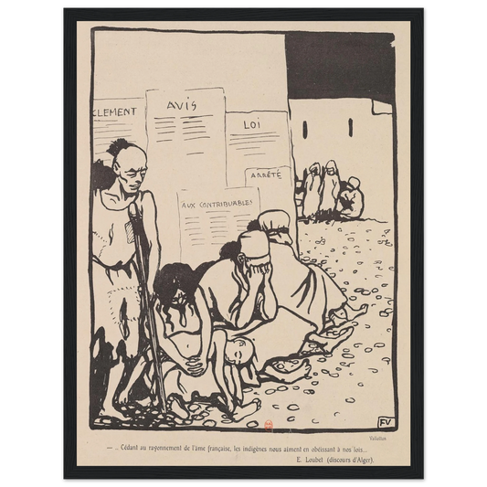 …Cedant au rayonnement de l’ame francaise,… Art Print | Felix Vallotton - Framed Poster - 30x40 cm / 12x16″ - Black frame