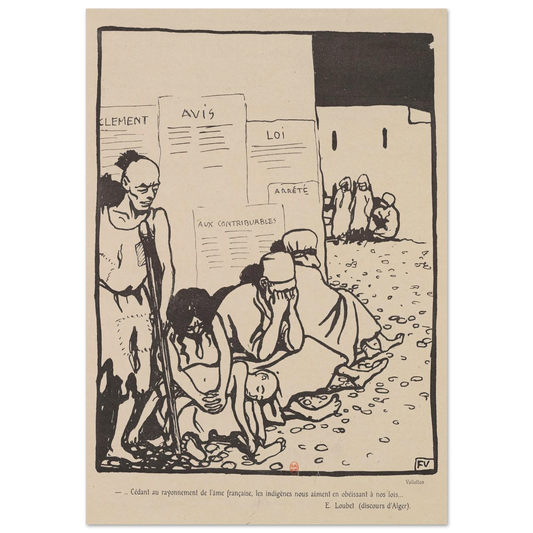 …Cedant au rayonnement de l’ame francaise,… Art Print | Felix Vallotton - Framed Poster - 30x40 cm / 12x16″ - Black frame