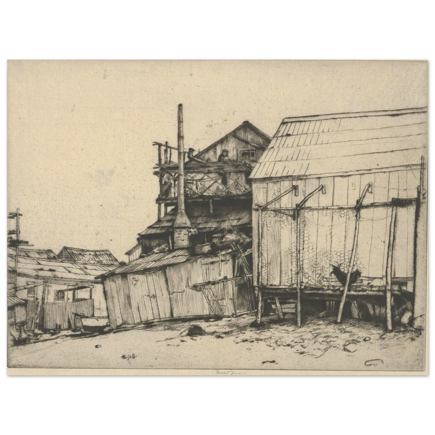 Celestial Balcony (1915) Art Print | Ernest Haskell - Framed Poster - 30x40 cm / 12x16″ - Black frame