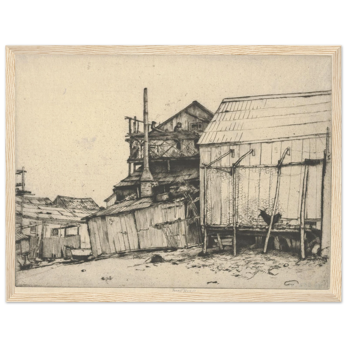 Celestial Balcony (1915) Art Print | Ernest Haskell - Framed Poster - 30x40 cm / 12x16″ - Black frame