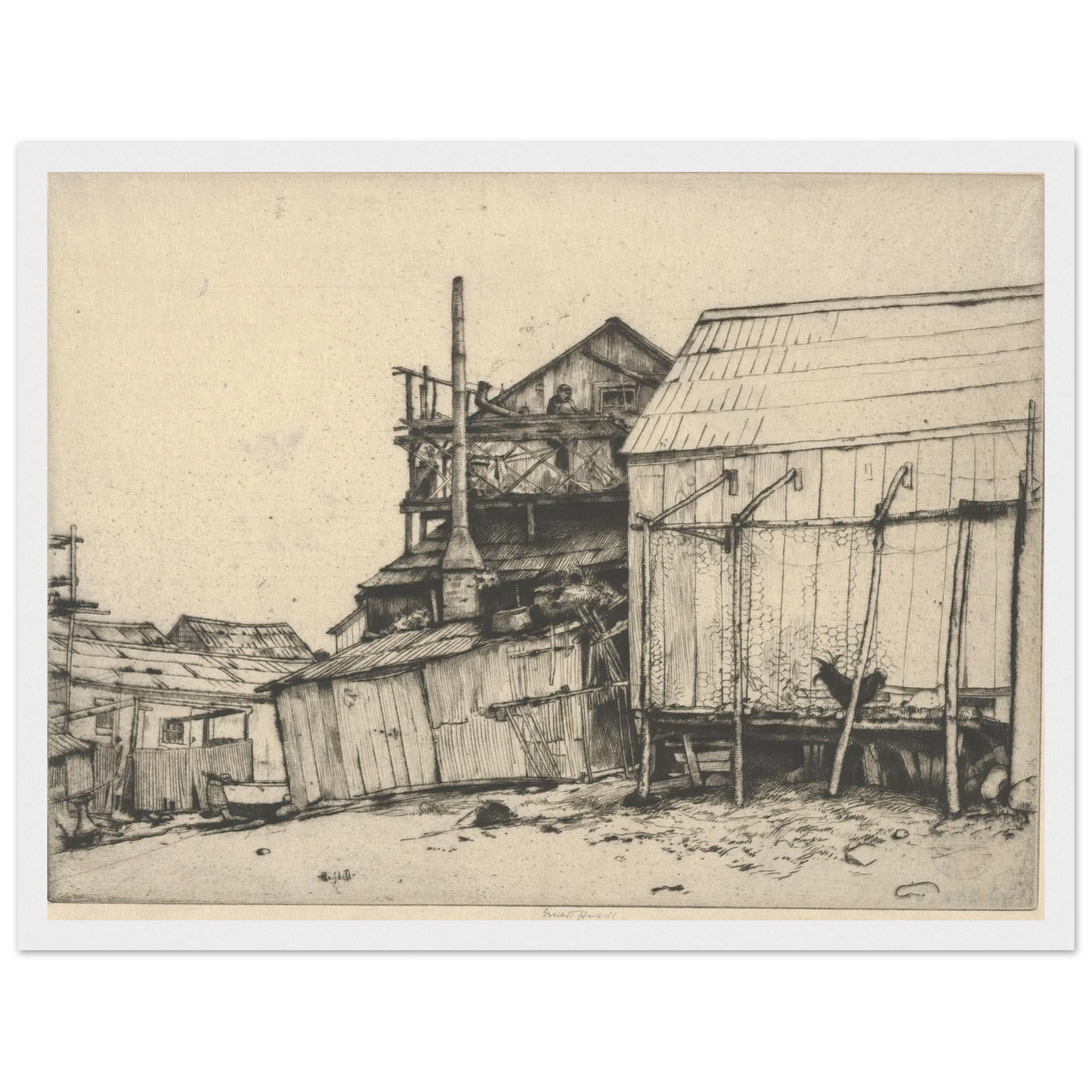 Celestial Balcony (1915) Art Print | Ernest Haskell - Framed Poster - 30x40 cm / 12x16″ - Black frame