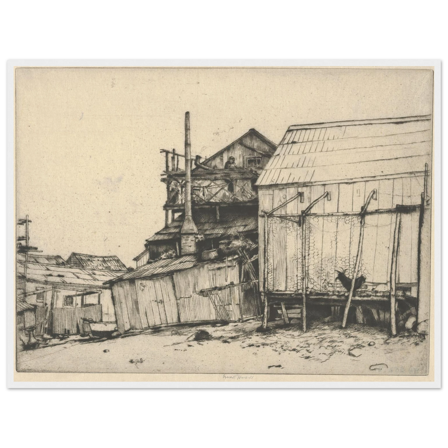 Celestial Balcony (1915) Art Print | Ernest Haskell - Framed Poster - 30x40 cm / 12x16″ - Black frame