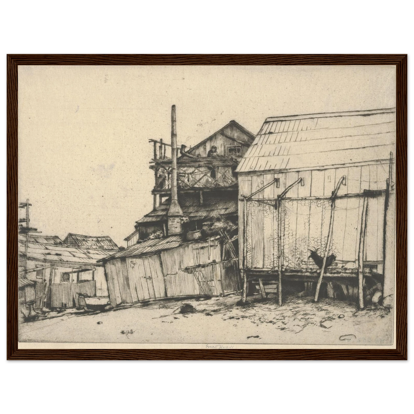 Celestial Balcony (1915) Art Print | Ernest Haskell - Framed Poster - 30x40 cm / 12x16″ - Black frame