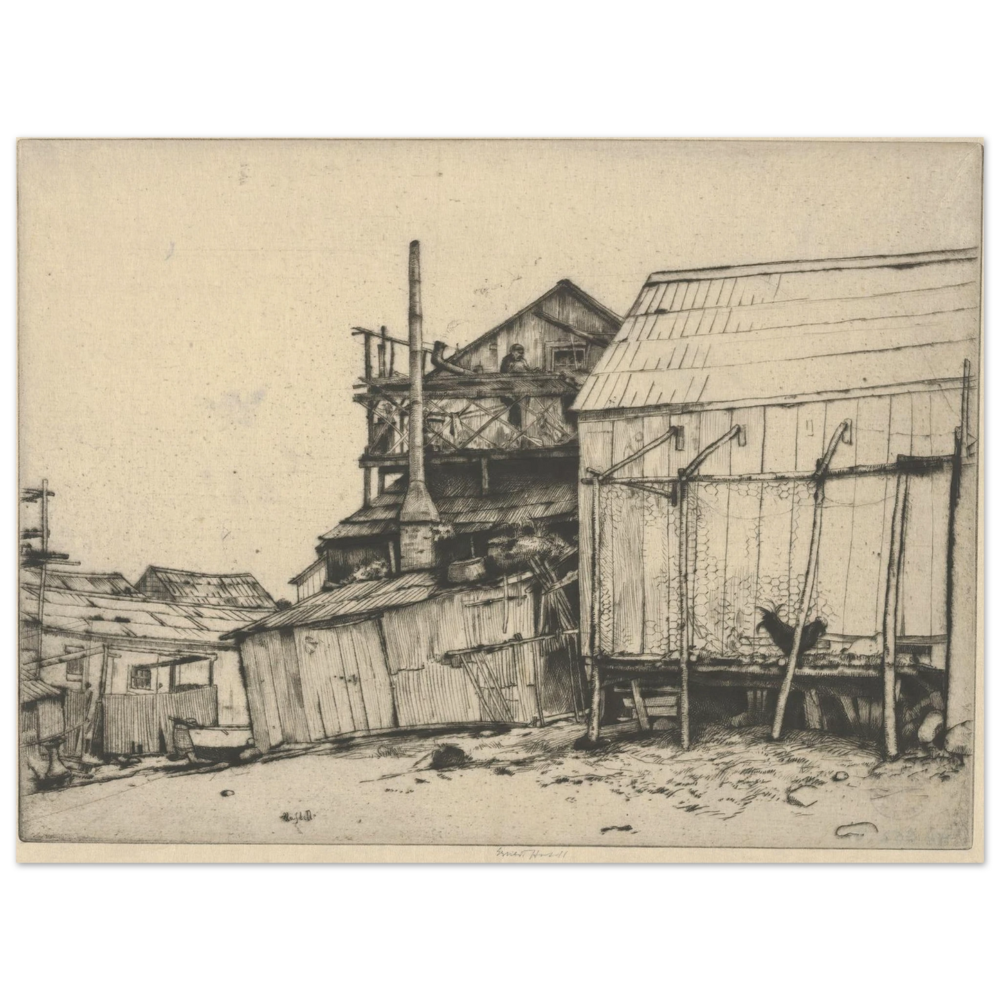 Celestial Balcony (1915) Art Print | Ernest Haskell - Framed Poster - 30x40 cm / 12x16″ - Black frame