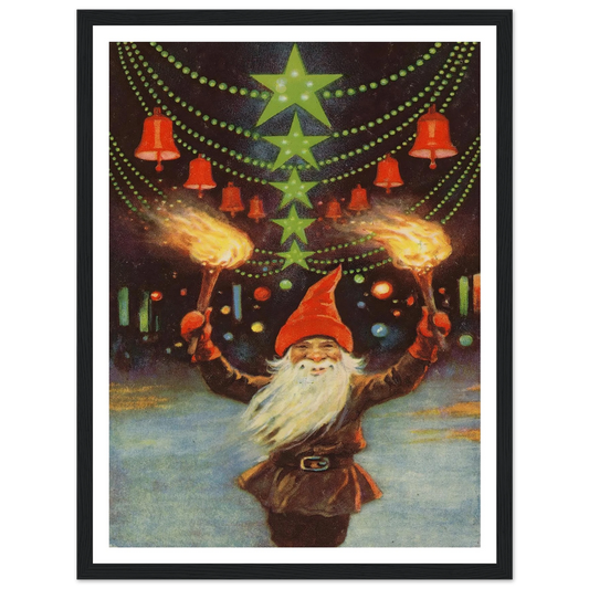 Celestial Fire Wreath Dance - Framed Poster - 30x40 cm / 12x16″ - Black frame