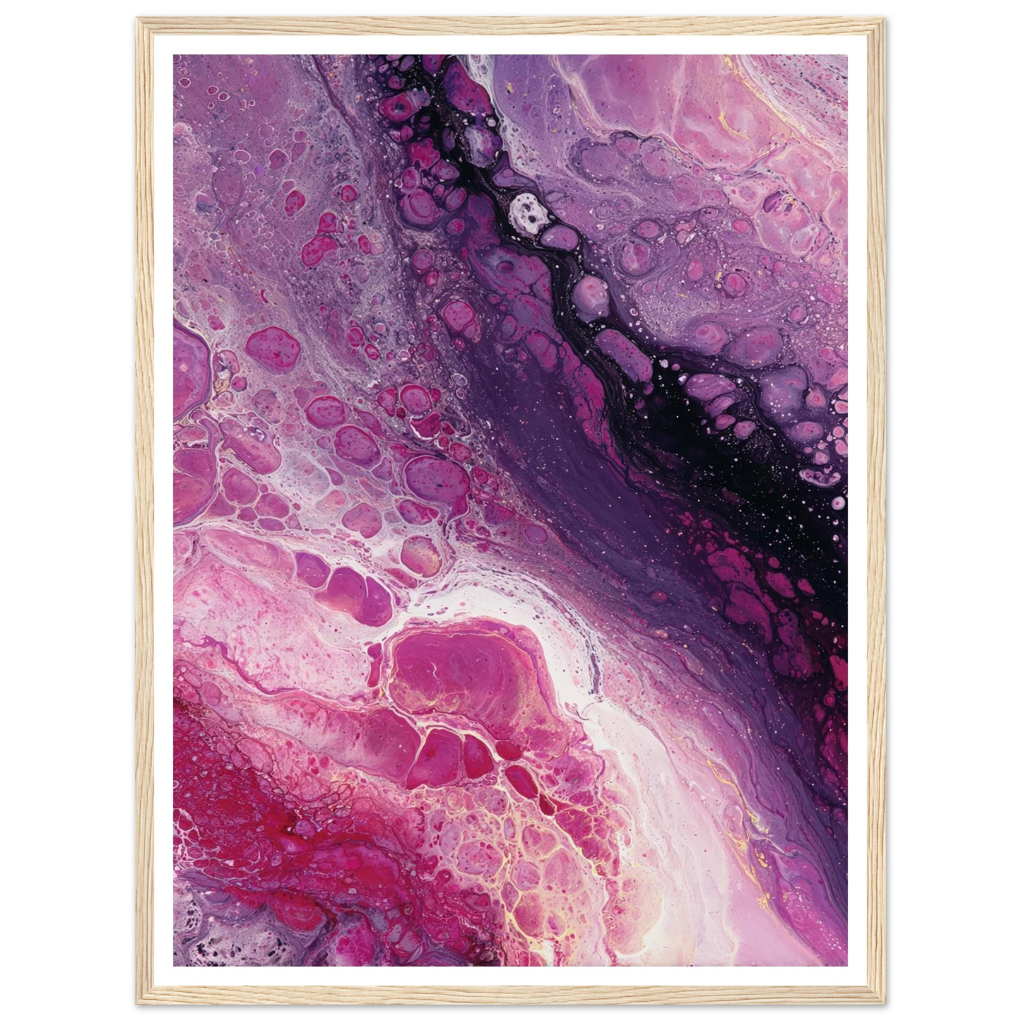 Cellular Drift - Framed Poster - 30x40 cm / 12x16″ - Black frame